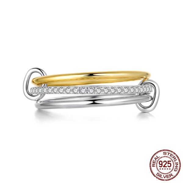 Trinity Moissanite Stack Ring