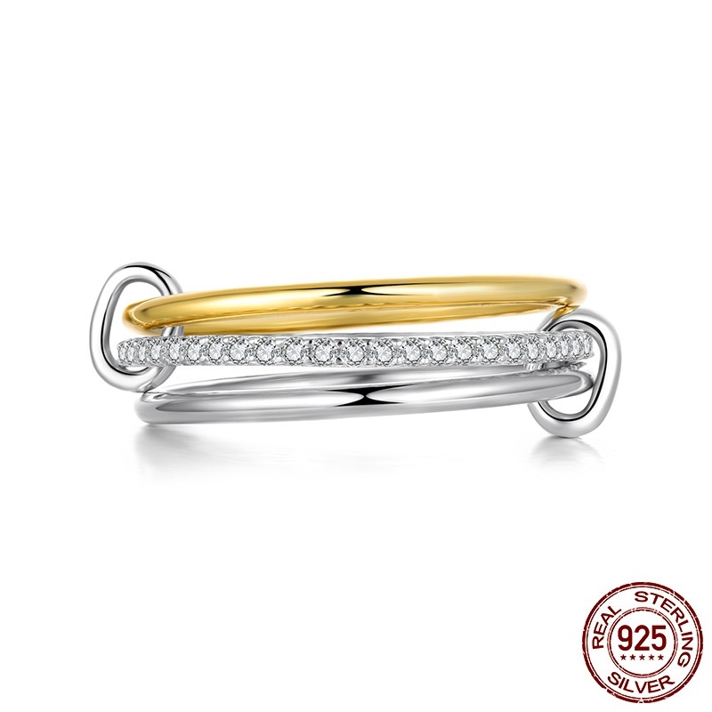 Trinity Moissanite Stack Ring