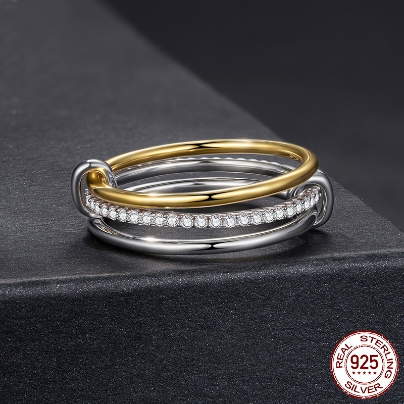 Trinity Moissanite Stack Ring - Image 2