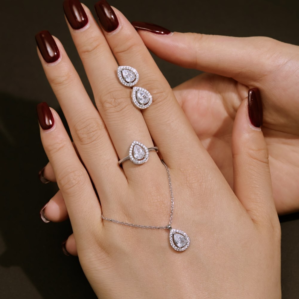 Celeste Teardrop Jewellery Set - Image 4