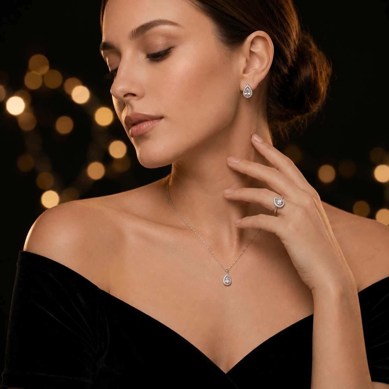 Celeste Teardrop Jewellery Set